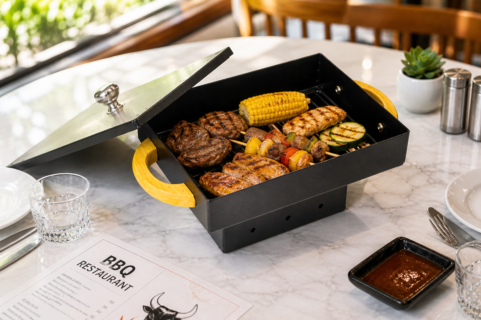 Table Top Black BBQ