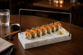 Marble Tray with Metal Handle