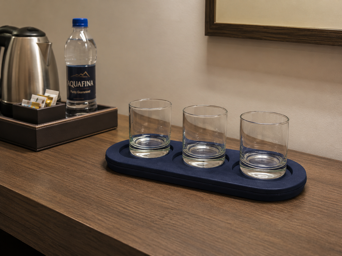 PU Glass Tray - Glass Groove (29.5x11 cm)