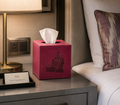 PU Tissue Box - Cube with Debossed Logo (13x13x14 cm)