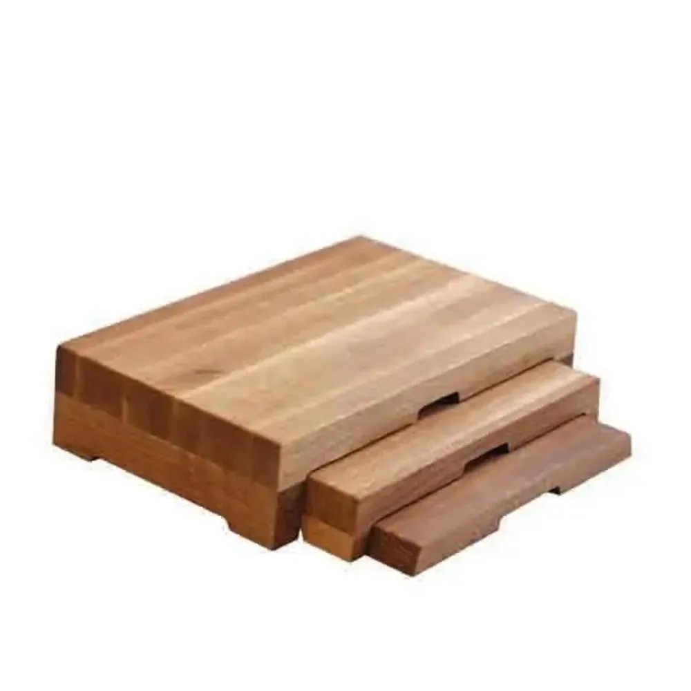 Wundermaxx Lecker Three Step Riser, Oak Wood, L 40 x W 25 x H 14.5 cm