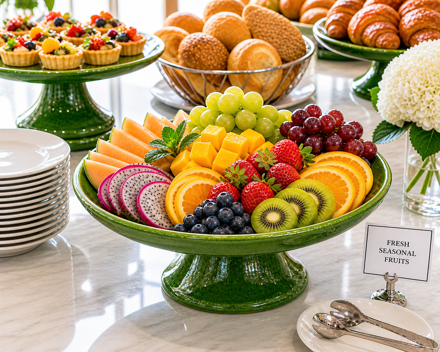 Resin Fruit Bowl With  Stand
