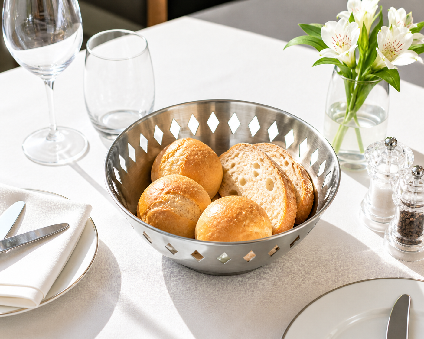 Bread  Basket  - Diamond Cut Design