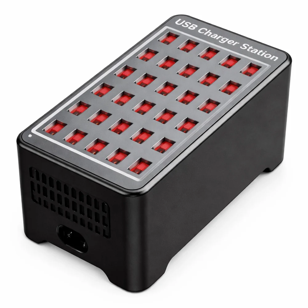 Wundermaxx Lamp Charger, 20 USB Ports, UK Plug, ABS Plastic