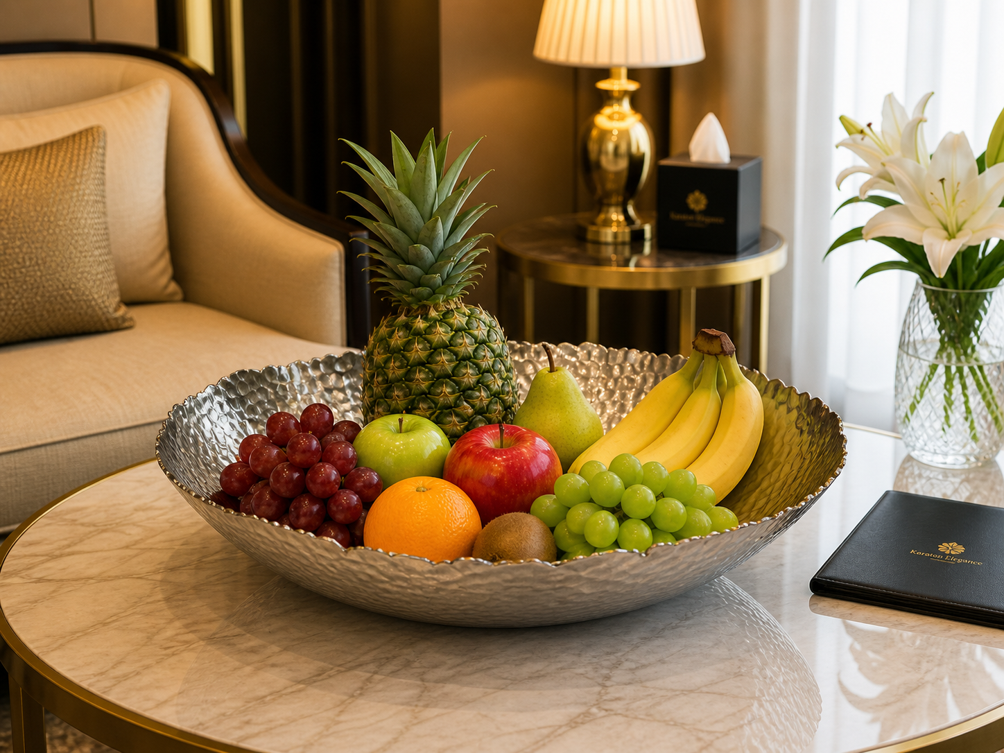 Fruit Bowl Conical with edge cut design