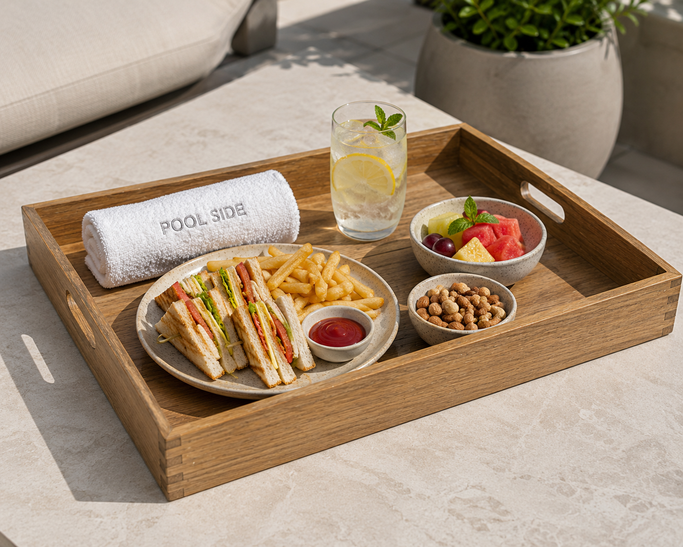 Wooden Service Tray