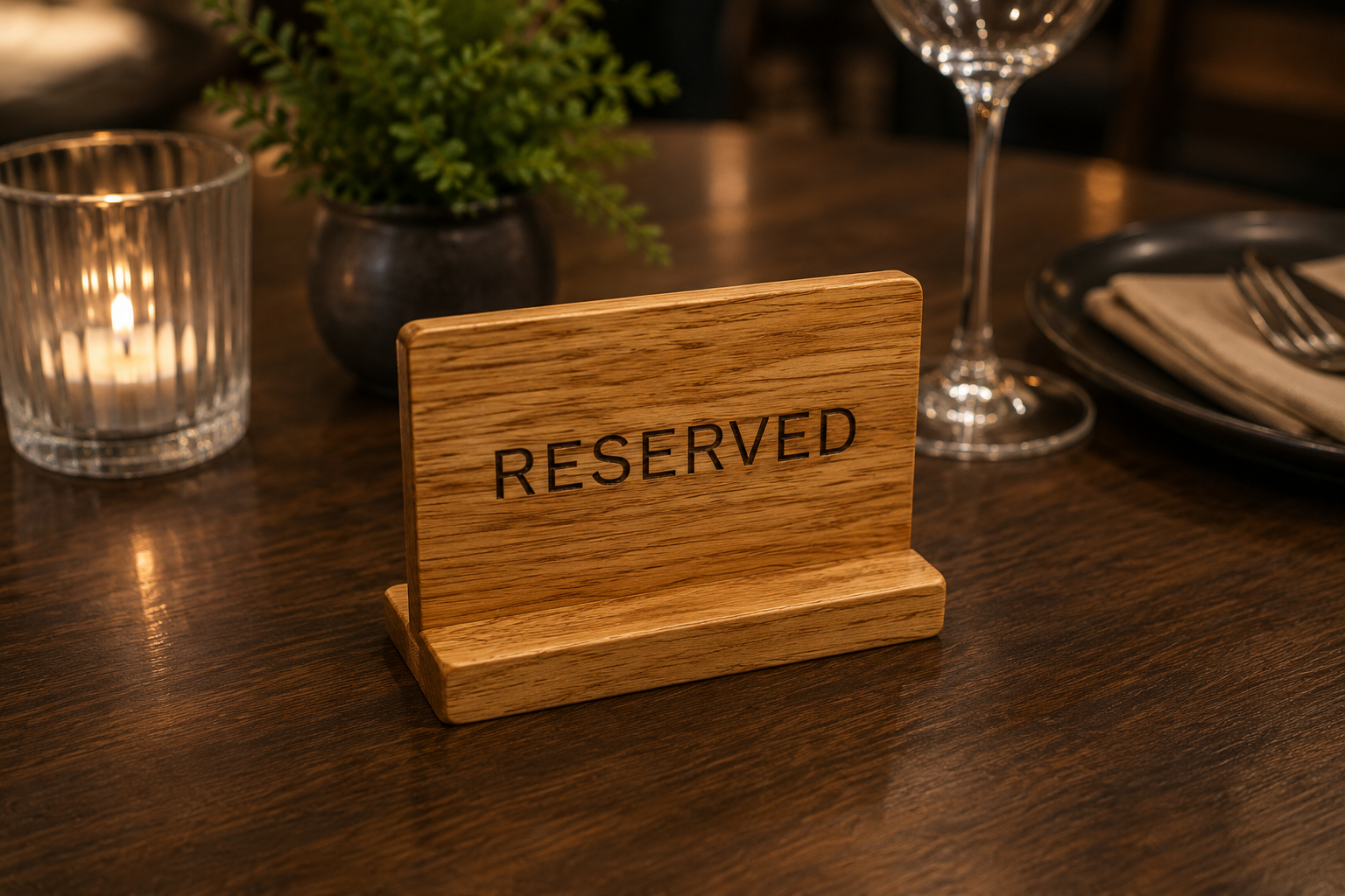 Wooden Reserve sign