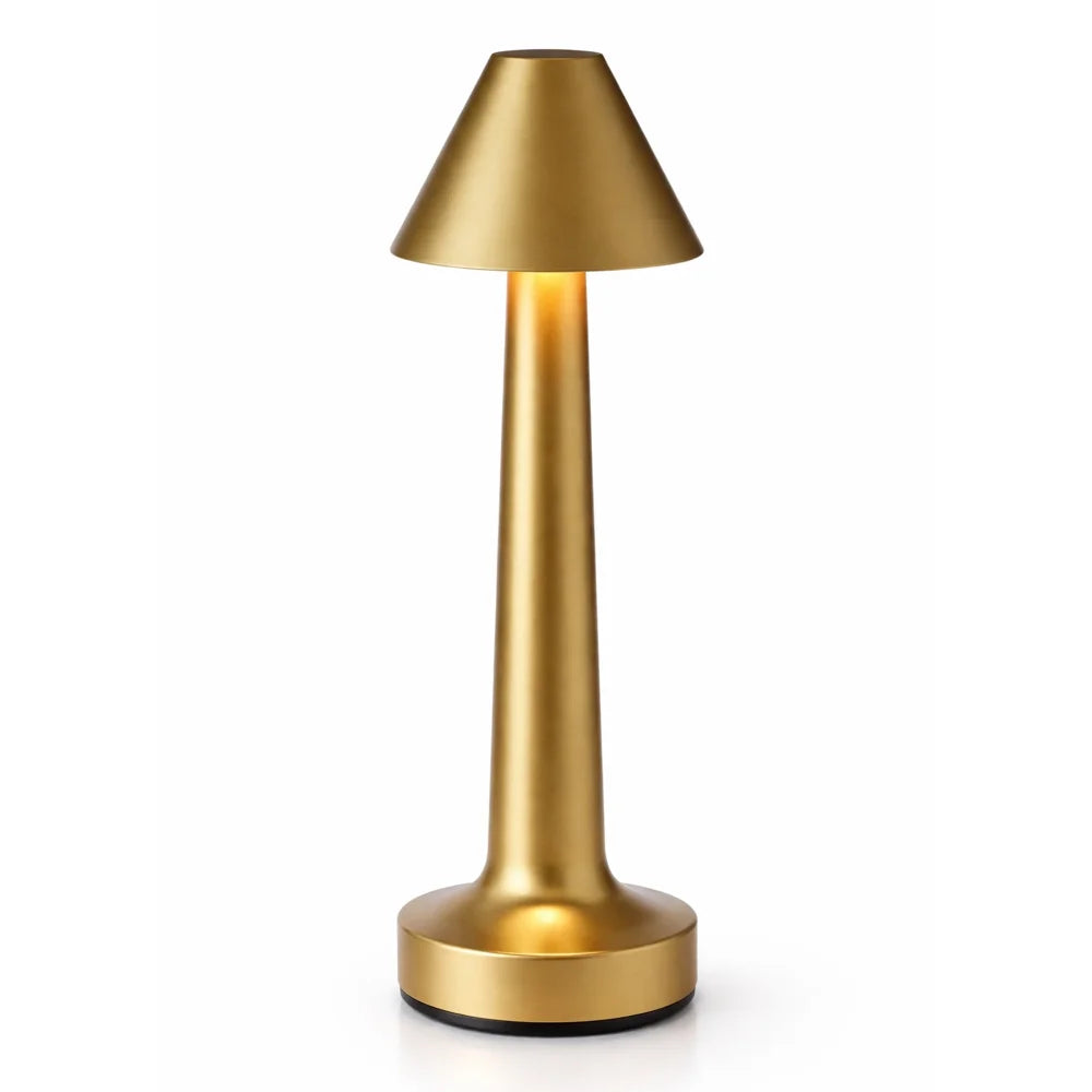 Wundermaxx Table Lamp, 1500 mAh Battery, Type C USB, 21 cm, Gold Finish