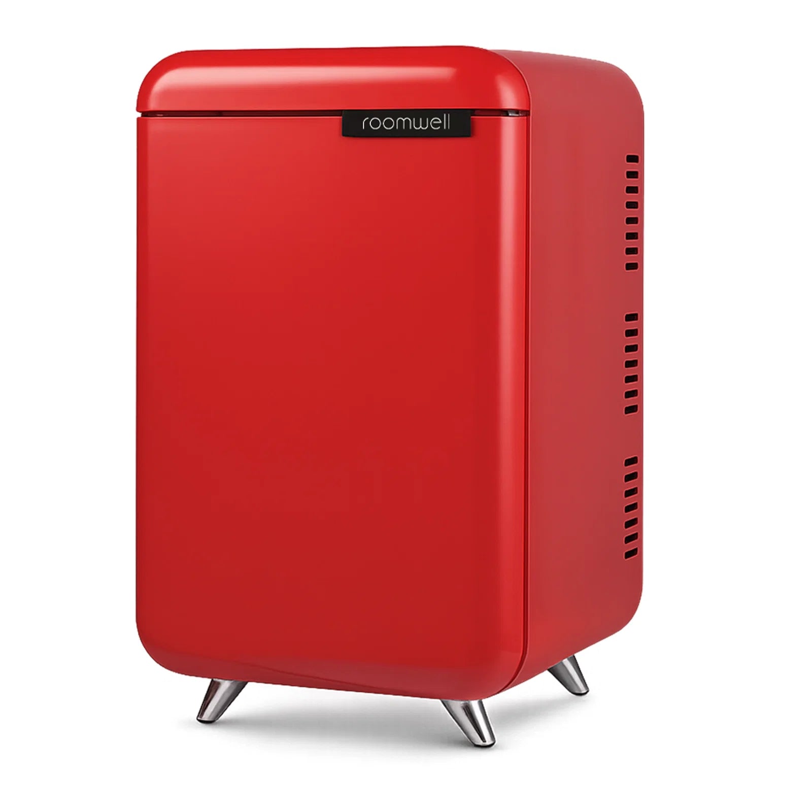 Roomwell, Retro Compressor Minibar, Solid Door, 38L, Red