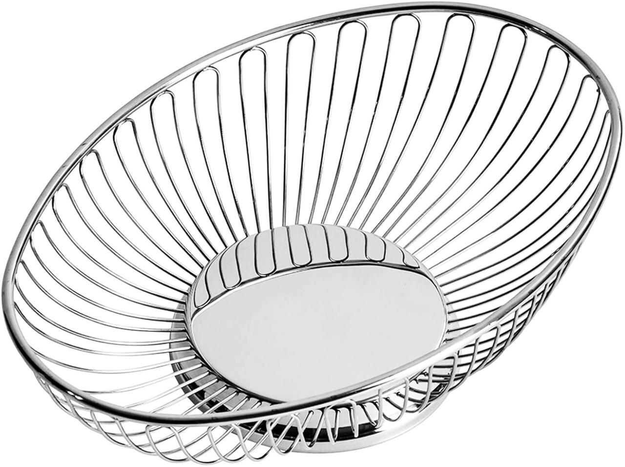 Stainless Steel 18/10 Bread Basket Oval