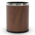 Roomwell, Guest Room Waste Bin Leather, Round, 10L, Brown