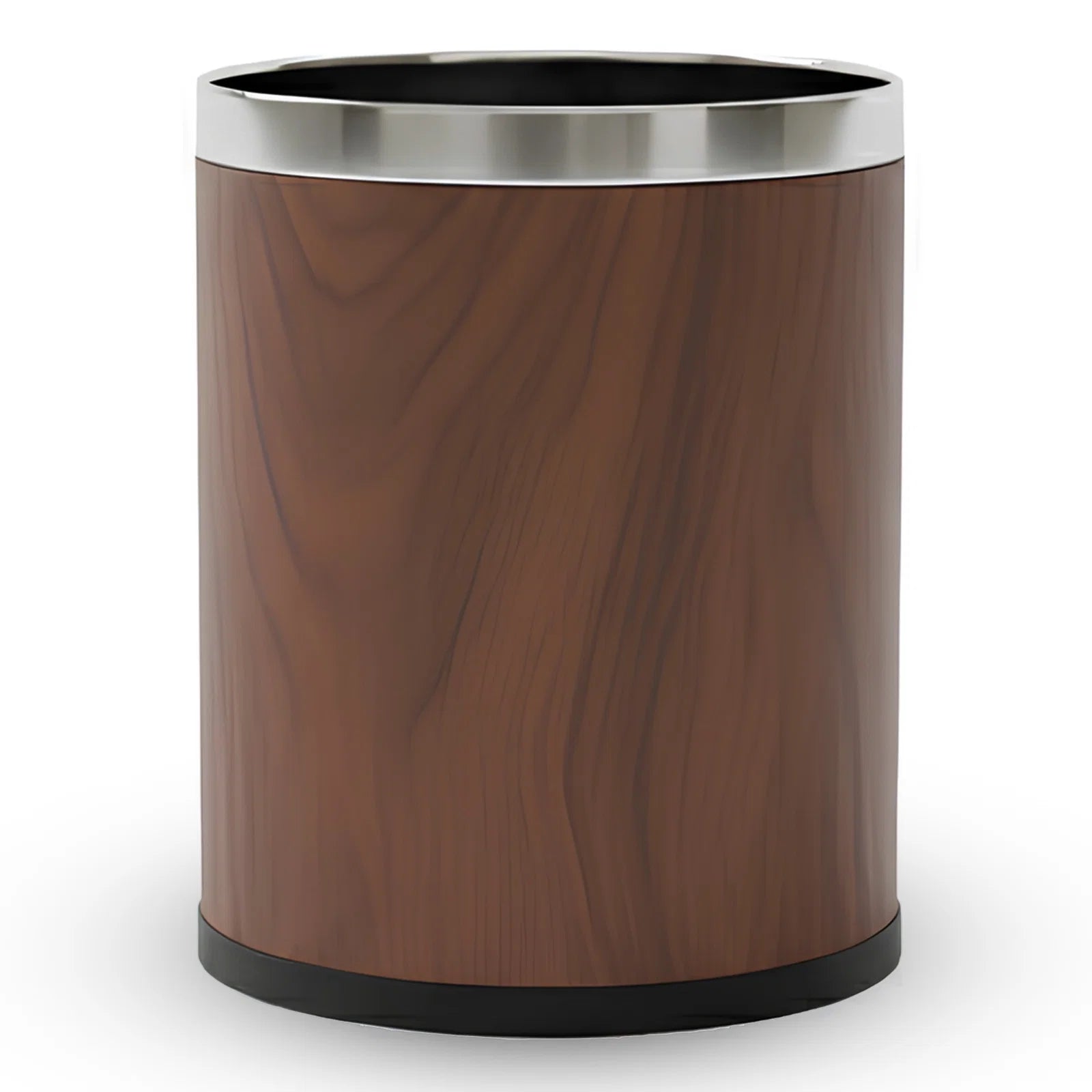 Roomwell, Guest Room Waste Bin Leather, Round, 10L, Brown