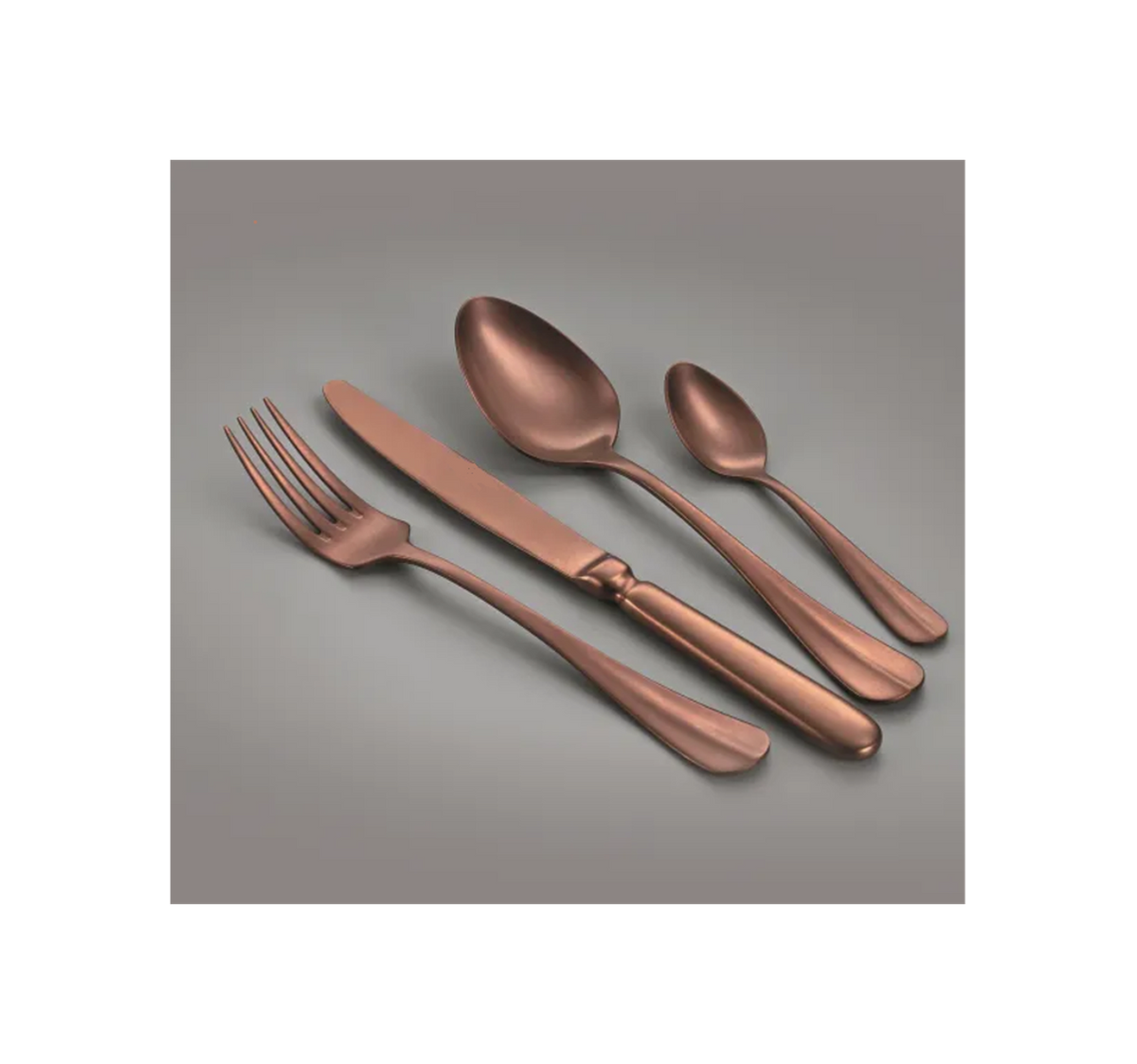Baguette SS 18/10 PVD Rose Gold Matte Finish Cutlery