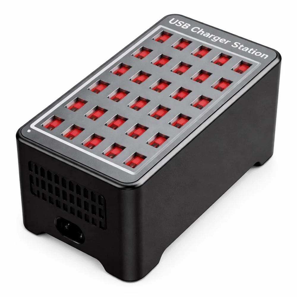 Wundermaxx Lamp Charger, 20 USB Ports, UK Plug, ABS Plastic