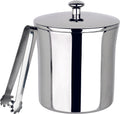 Stainless Steel 18/10 Double Wall Ice Bucket with Tong — 0.9L