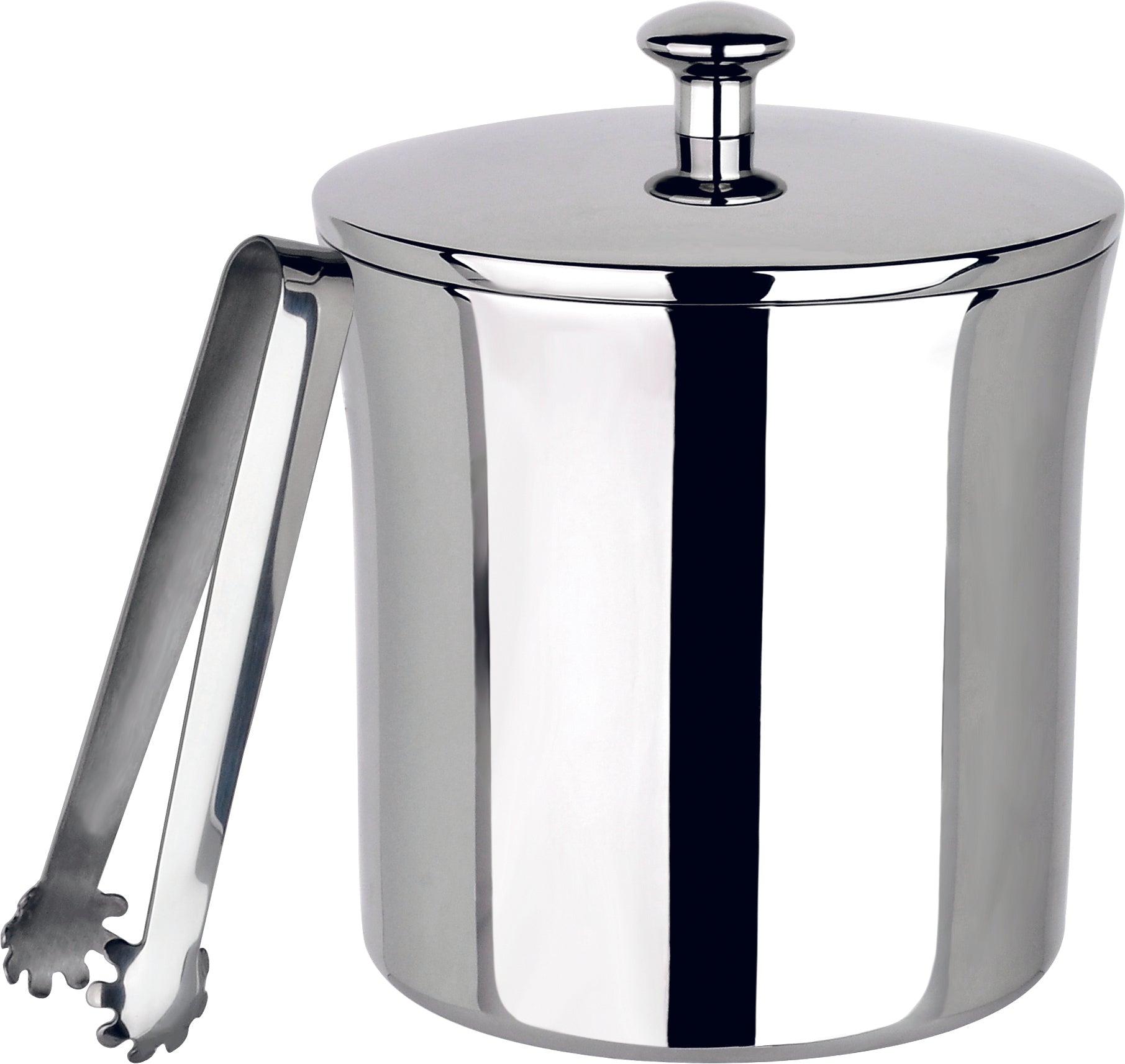 Stainless Steel 18/10 Double Wall Ice Bucket with Tong — 0.9L