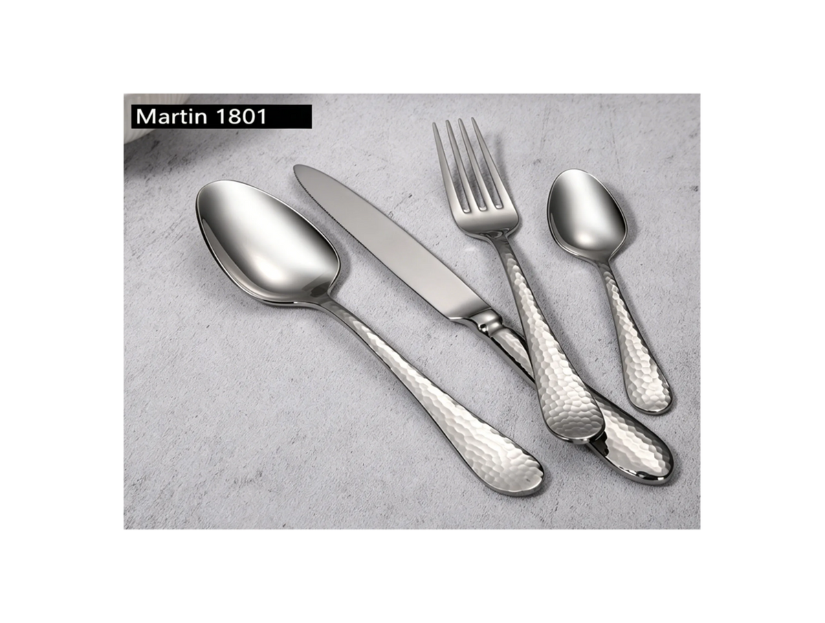 Martin SS 18/10 Hammered Mirror Finish Cutlery
