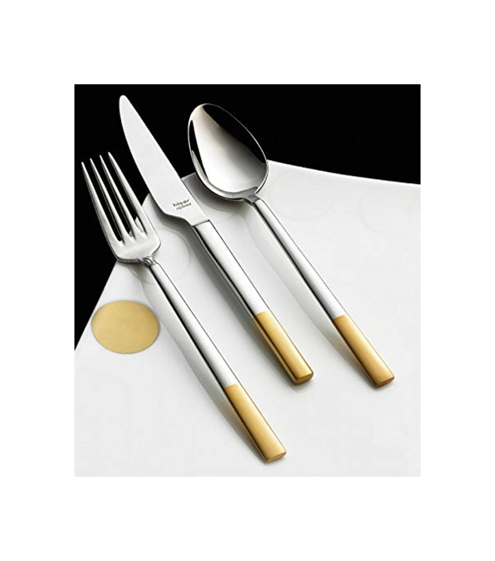 Milano Half Gold Plated with Mirror Polish Finish Cutlery