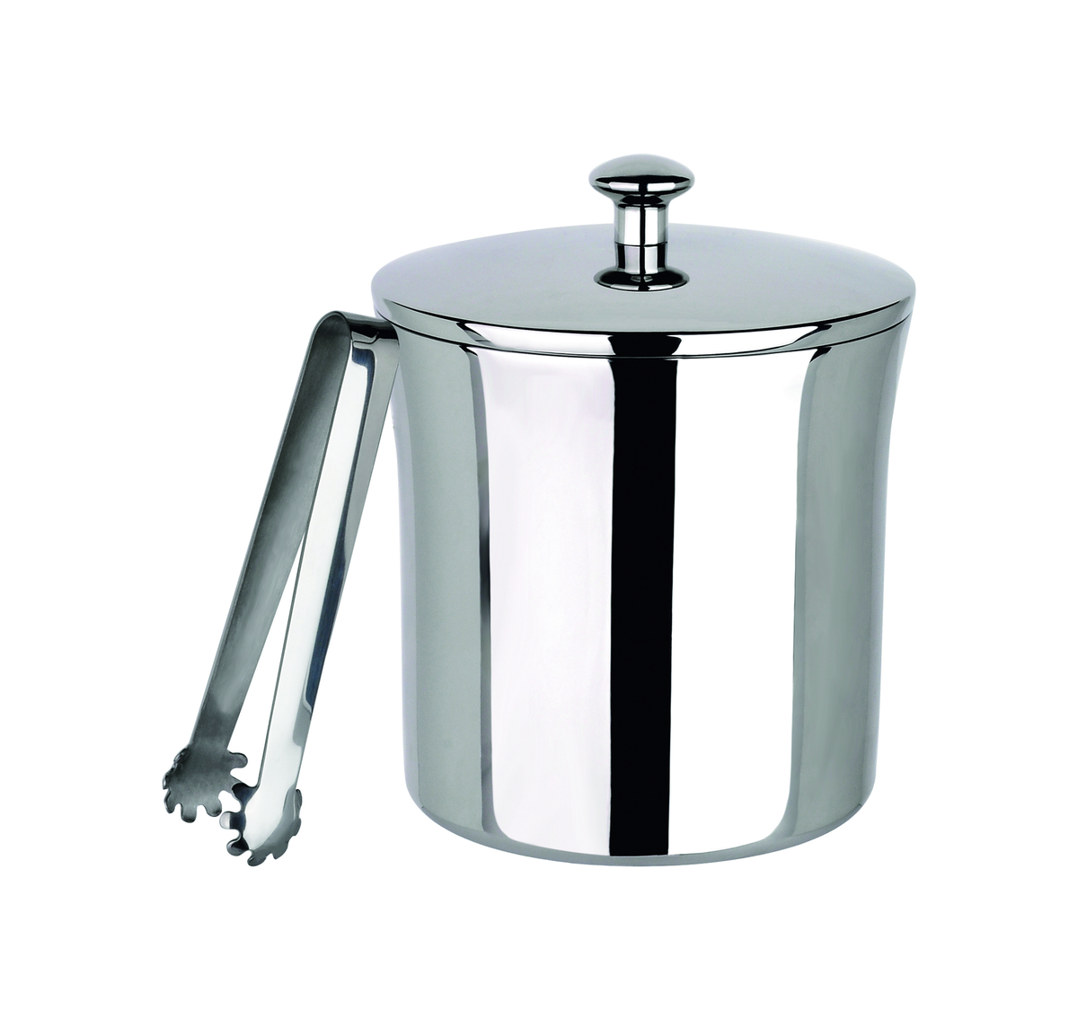 Stainless Steel 18/10 Double Wall Ice Bucket with Tong — 0.9L