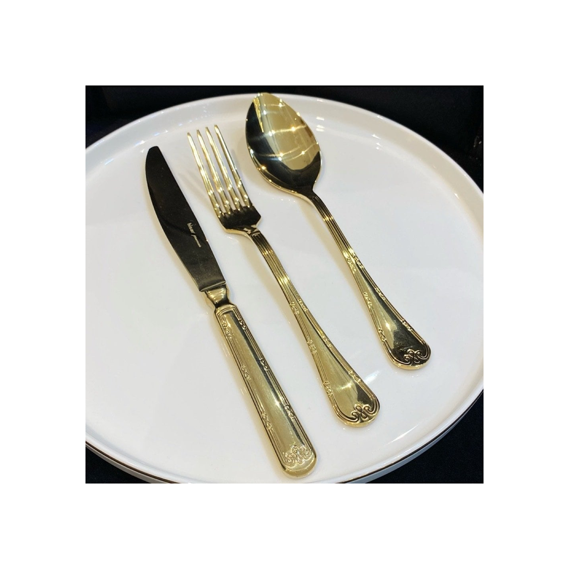 Toskana SS 18/10 Titanium Gold Finish Cutlery