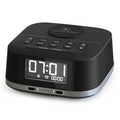 Roomwell, Vyro Plus Alarm-Clock with Bluetooth Speaker & Wireless Charging, Black