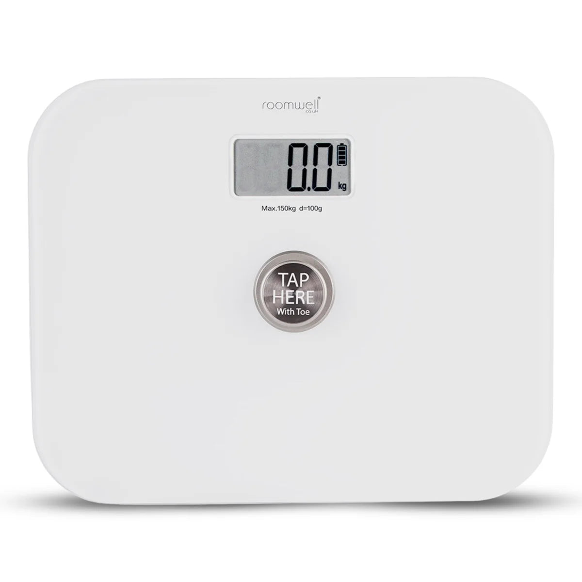 Roomwell, Digital Battery Free Bathroom-Scale, 150kg, White