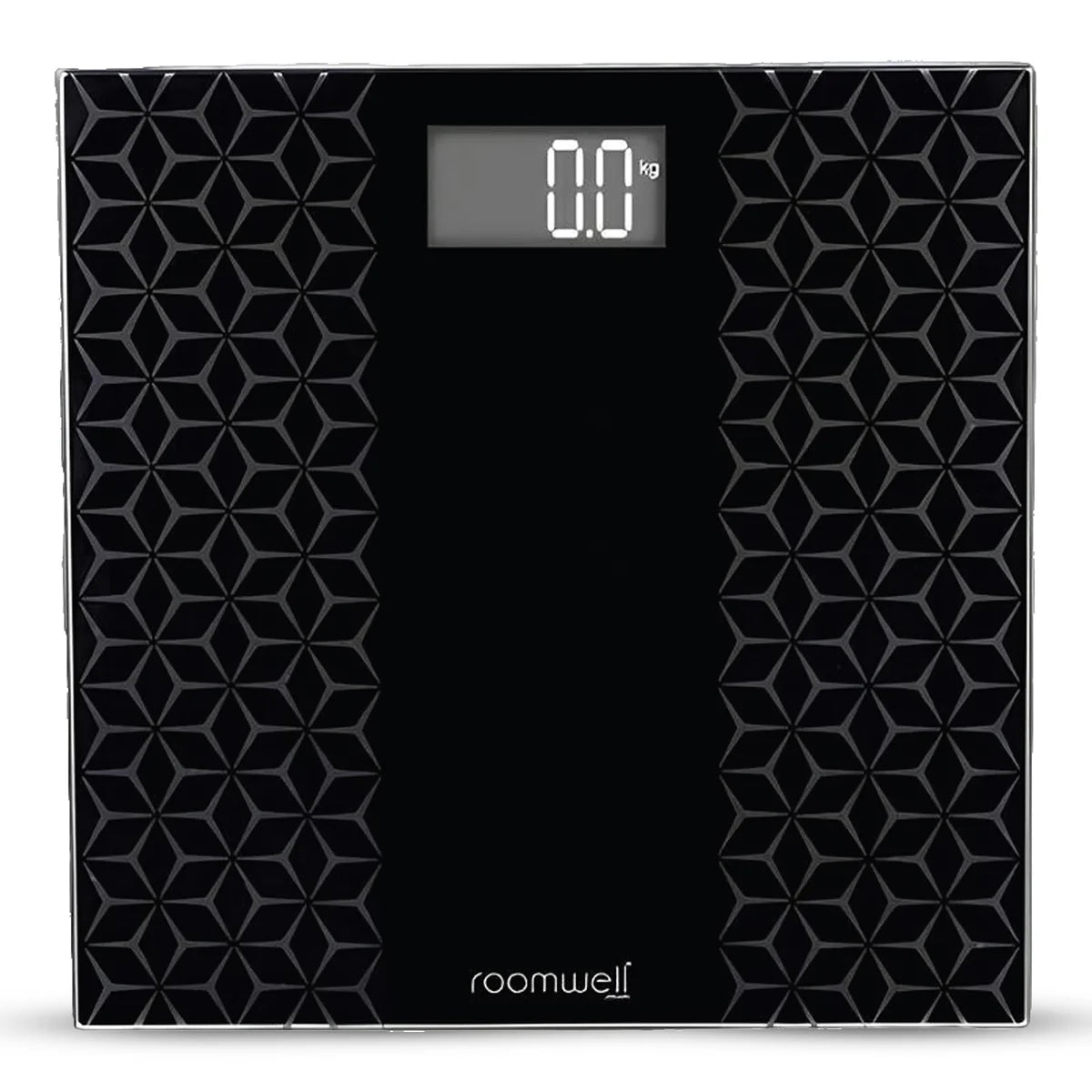 Roomwell, Serene Digital Glass Bathroom-Scale, 180kg, Black