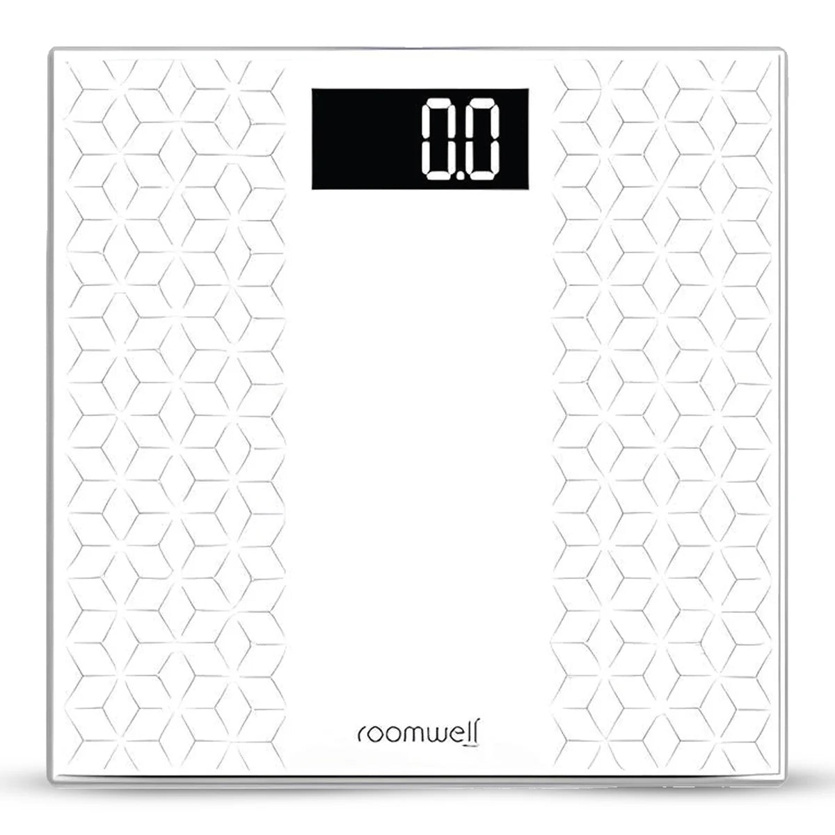 Roomwell, Serene Digital Glass Bathroom-Scale, 180kg, White