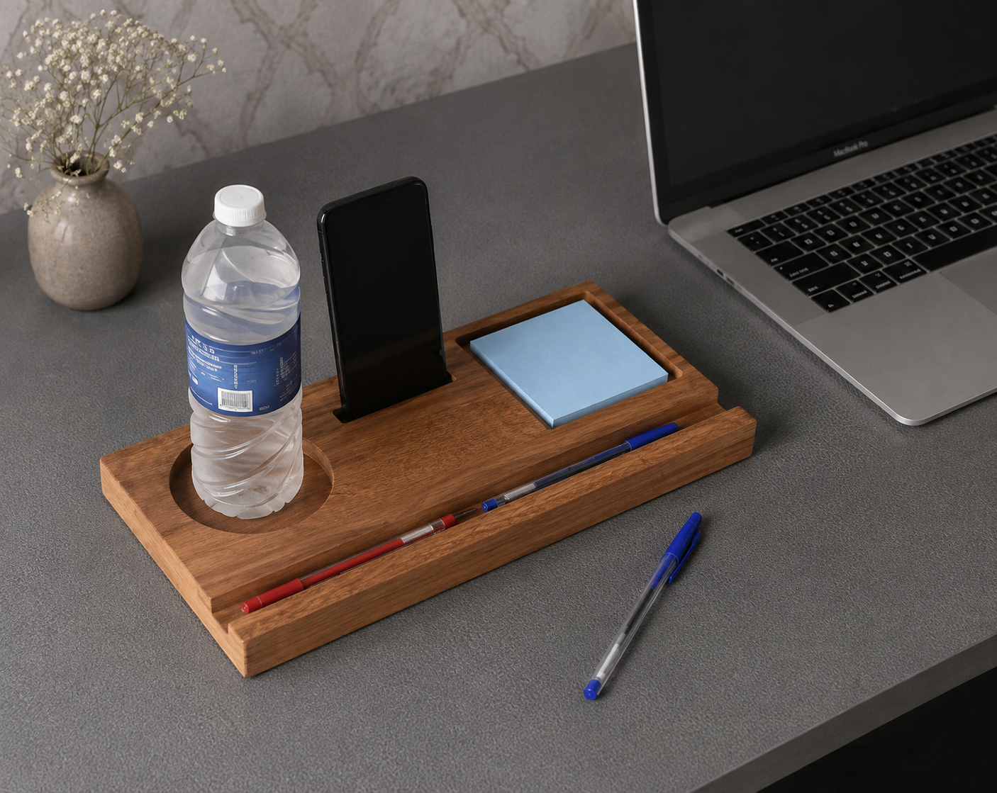 Wooden Multipurpose Desk Organizer