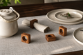 Wooden Cube Napkin Rings (Set of 4)