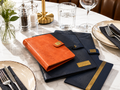 PU Leather Menu Folder with Logo Engraving